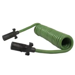 Phillips 30-4627 Heavy Duty 15′ Coiled Power Cable – 7-Way ABS Electrical Trailer Cable