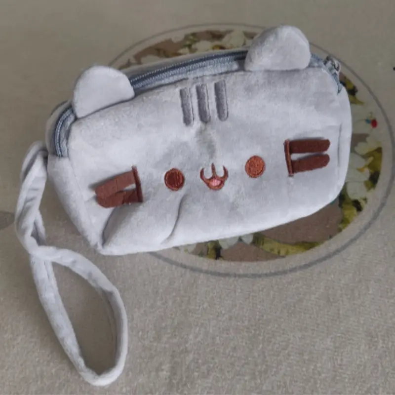 Cute Cat Theme Soft Pencil Case, Pencil Bag and Desk Organizer, Perfect for Daily Office Use, Adorable Office Stationery Supplies, Desk Accessories