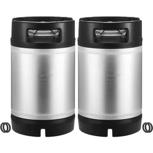 VEVOR Corny Keg, 5 Gallon Ball Lock Keg, SUS304 Cold Brew Kegs with Dual Rubber Handles Heavy-Duty Rubber Bottom, Brewing Equipment for Home Brewing Party, 1 PCSVEVOR Super Brand Day