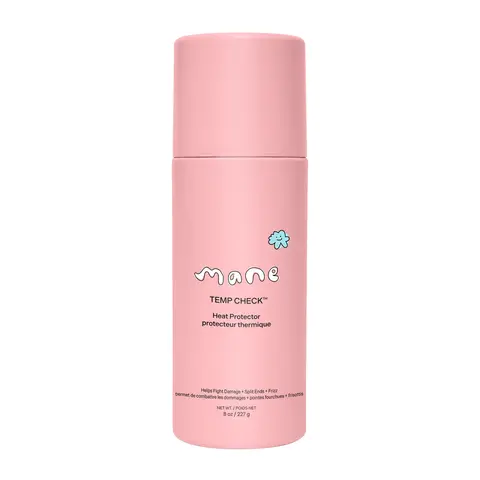 Mane Temp Check Heat Protector Spray - Weightless, Fragrance-Infused, Fights Frizz & Humidity, Prevents Heat Damage, Restores Smooth, Soft Shiny Hair