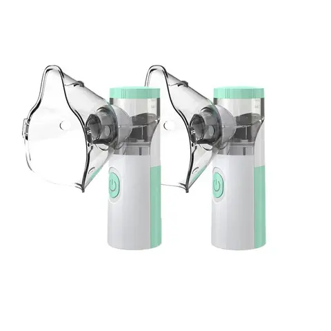 2PCS Portable Handheld Electric Mesh Nebulizers with Spacer & Accessories, USB-Powered USB Facial Steamers for Daily Adult Facial Hydration, Home/Travel Use (No Battery Included)