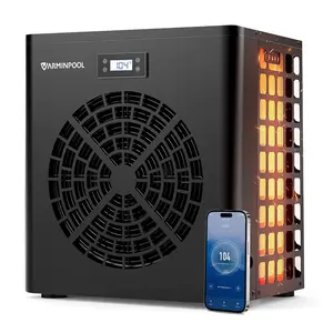 16000BTU Above Ground Pool Heat Pump, Pool Heater for 5400 Gallons, WiFi Smart Control, Titanium Heat Exchanger, 110V Efficient Heating