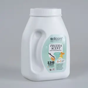 138 Pods Solicare Laundry Detergent Pacs, Scented Detergent, Luxury Freesia Scent, 6-In-1 Color Protection, for Apartment & Premium Bedding Care