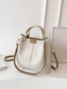 Women's Fashionable Lychee Pattern Textured Handbag, Casual Pu Leather Designer Shoulder Bag for Daily Used, Trendy Versatile High-quality Daily Commuting Bag Unique Everyday Designer Bags