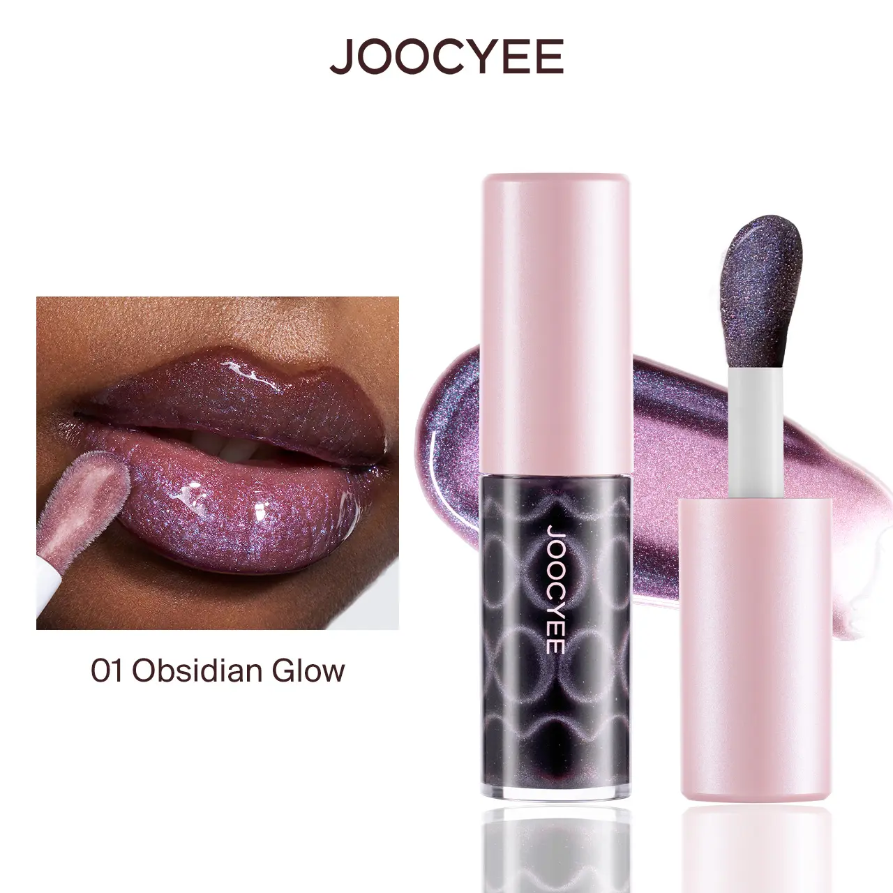 JOOCYEE MagneGlow Lip Gloss with Magnetic Cat-Eye Luster, Long-Lasting & Smudge-Proof Lip Care, Hypoallergenic Cosmetic, 0.21 oz, Single Item, Adults, Everyday Glam, 6G, Golden Hour Glow, Glam Style, All Skin, Chrome Makeup campingessentials, Glossy Lips,