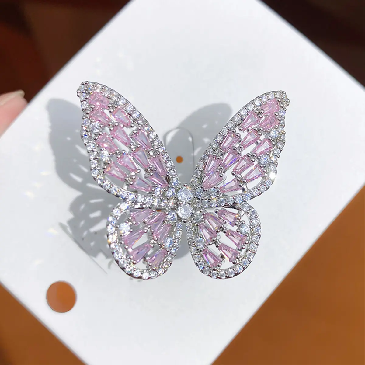 Ultra-Fairy Zircon Butterfly Open Ring - Stylish, Personalized, INS-Trendy, Korean-Inspired, and Cold-Front Fashion Ring for Women