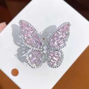 Ultra-Fairy Zircon Butterfly Open Ring - Stylish, Personalized, INS-Trendy, Korean-Inspired, and Cold-Front Fashion Ring for Women