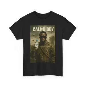2026 New Unisex Crewneck Tee Everyday Comfort Shirt Call of Diddy - Funny Diddy Baby Oil Meme 100%25 Cotton Shirt, 90s Graphic Tee Streetwear star Y2K Streetwear Trendy Graphic T-Shirt