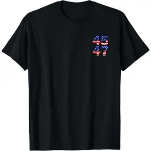 45 47 Vintage American Flag T-Shirt Vintage American Flag Q1J0Q