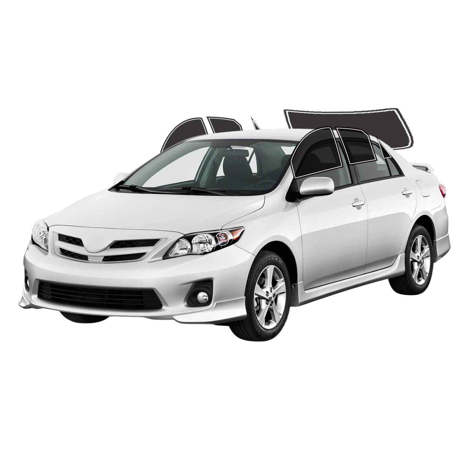 Precut Window Tint Film For Toyota Corolla Sedan 2009-2013 Window 2Ply Anti-Shatter, UV Block, Privacy Protection, Easy Install, No Trimming Needed,Heat & Glare Reduction