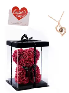 Mother's Day Gift Set, Cute Floral Necklace, Aluminium Alloy Chain, All Seasons Wear, Perfect for Mother's Day, No Choking Hazard