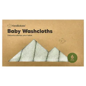 KeaBabies Baby Washcloths, 6 Pack