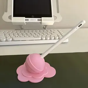 Creative Apple Pencil Holder, Melting Lollipop Design, Touch Pen Stand, Desktop Organizer, Cute Gift Idea, Compatible with Apple Pencils, Office Desk Organizer