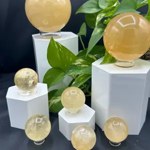 Optical Honey Calcite Spheres