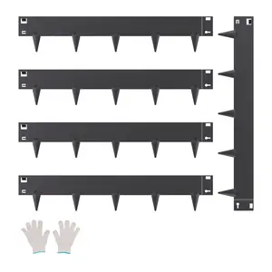 Father's Day Gift VEVOR Steel Landscape Edging 5 Packs 39 x 4in Rust-Resistant Edging Border Black