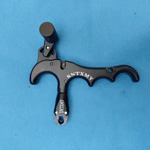 SNTXMY 360° Rotatable Thumb Release Trigger for Compound Bow Archery Release Aid 2/3/4-Finger Shooting Equipment with Rope Lanyard & Allen Key