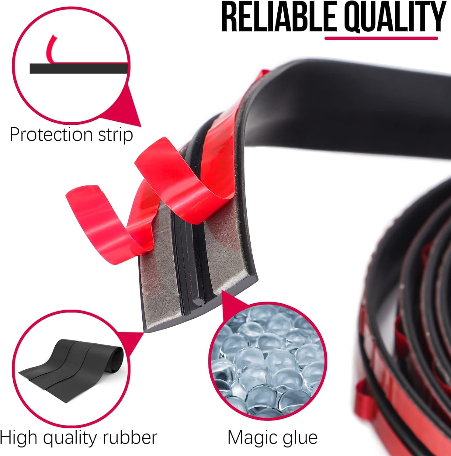 20Ft Car Windshield Rubber Seal T Shape Automotive Weather Stripping for Front Rear Windshield & Door Sealing Strip Sunroof Seal