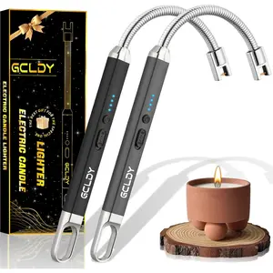 2 Pack Electric Candle Lighter, Best Stocking Stuffers 2025 for Men Adults, Birthday Gift for Wife Mom Sister Nana Men, Lighter for Candle Grill Home BBQ Camping