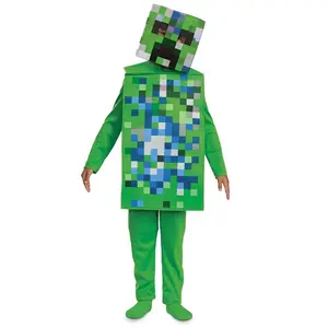 Kid's Minecraft Charged Creeper Classic Jumpsuit Costume