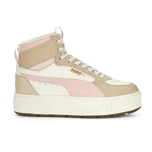 PUMA Womens Karmen Rebelle High  Sneakers Shoes Casual - Beige, White