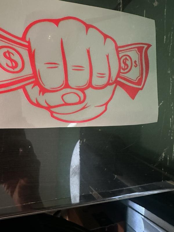 Fistful of Money Decals Durable Weather Resistant Stickers for Vehicles Windows or Walls Easy Installation Unique Customization