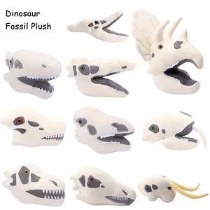 Plush Dinosaur Skull Pillow, Durable Soft Fluffy Stuffed Animal Toy for Kids & Adults, Perfect Gift for Jurassic Fans, Home Decor Accessory