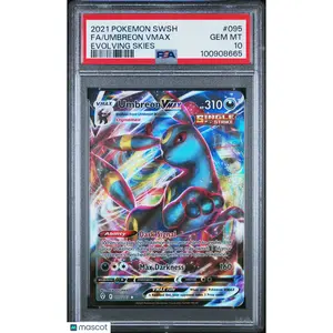 2021 POKEMON SWORD & SHIELD EVOLVING SKIES #095 FULL ART/UMBREON VMAX PSA 10