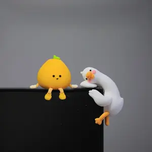 Cute little duck plush toy for girls, desktop ornament, computer monitor, car screen decoration