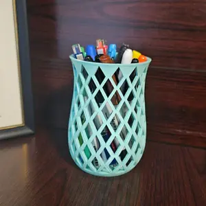 3D Printed Pencil Holder - Geometric Patterns,Versatile Storage Solution for Pencils and Accessories