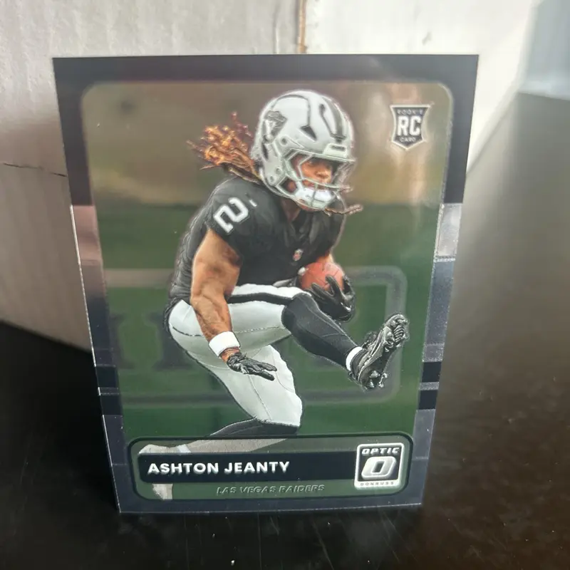 2025 Optic Ashton Jeanty Las Vegas Raiders RC Trading Card