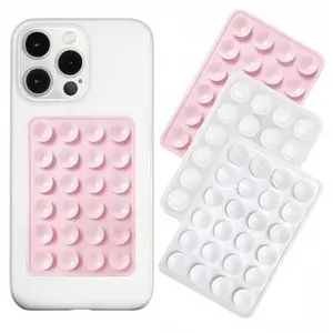 3Pack Silicone Suction Phone Case Mount, Silicon Adhesive Sticky for Cell Phone, Hands-Free Phone Accessories Holder for Selfiesand Videos, Phone Grip Holder