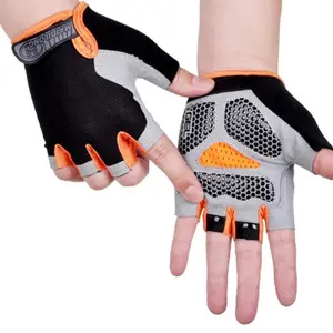 Half Finger Cycling Gloves for Men Women, Anti-Slip Anti-Sweat Breathable Shock-Absorbing Padded Bike Bicycle Gloves for Road Cycling MTB Outdoor Sports