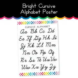 Bright | Cursive | Home Learning Poster