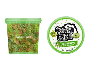Candy Rush Sweet Green Apple Cotton Candy Gushers  Juicy Chewy Snack Sizes from 5 oz to 33 oz Cruncheez Energy