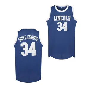 Men's Basketball Jersey 34 Jesus Shuttlesworth Loose Casual Breathable Quick Dry Sleeveless Shirt