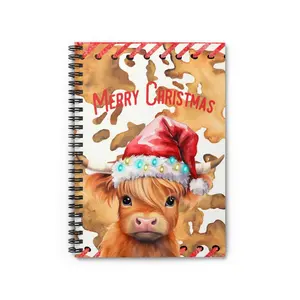 Baby Highland CowSpiral Notebook - Ruled Line