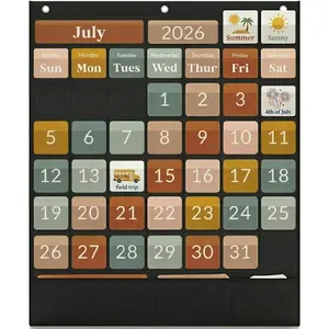 The Ultimate Classroom Calendar Pocket Chart for Kids - Beautiful Calendar with Educational Cards for Easy Learning, Fun Boho Must Have Classroom Teacher Supplies Fits Nicely With Any School Decor
