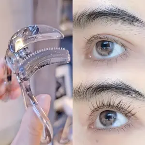 Portable Frameless Lash Curler with Comb - Wide-Angle Sunflower Eyelash Curler for Natural Curl | No-Pinch Design & Beginner-Friendly (Travel Size) tiktokshopspringglowup