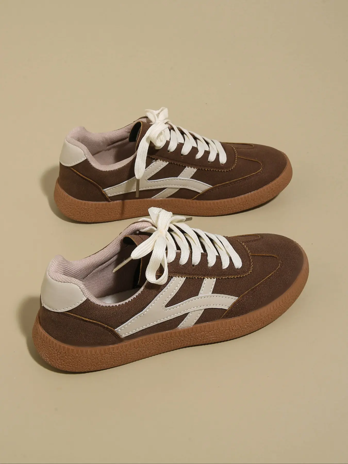 Women's Classic Vintage Style Sneakers, Patchwork Design Sneakers, Textile Sneakers, Casual Tennis Skate Shoes, Non-Slip Training Shoes for Walking & Sports, Athletic Workout Sneakers, Daily Casual Sneakers, Footwear Sneakers