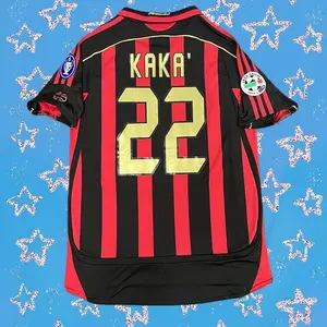 2006 2007 Retro Red Away Shirt No. 22 Kaka Short-Sleeved Football Jersey