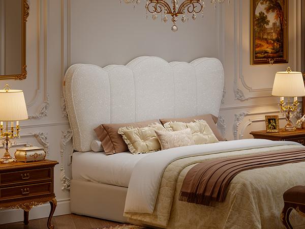 Pinmoco Upholstered Headboard, Soft Chenille Fabric Crown-Shaped Headboard with Adjustable Height Metal Legs【Headboard Only】