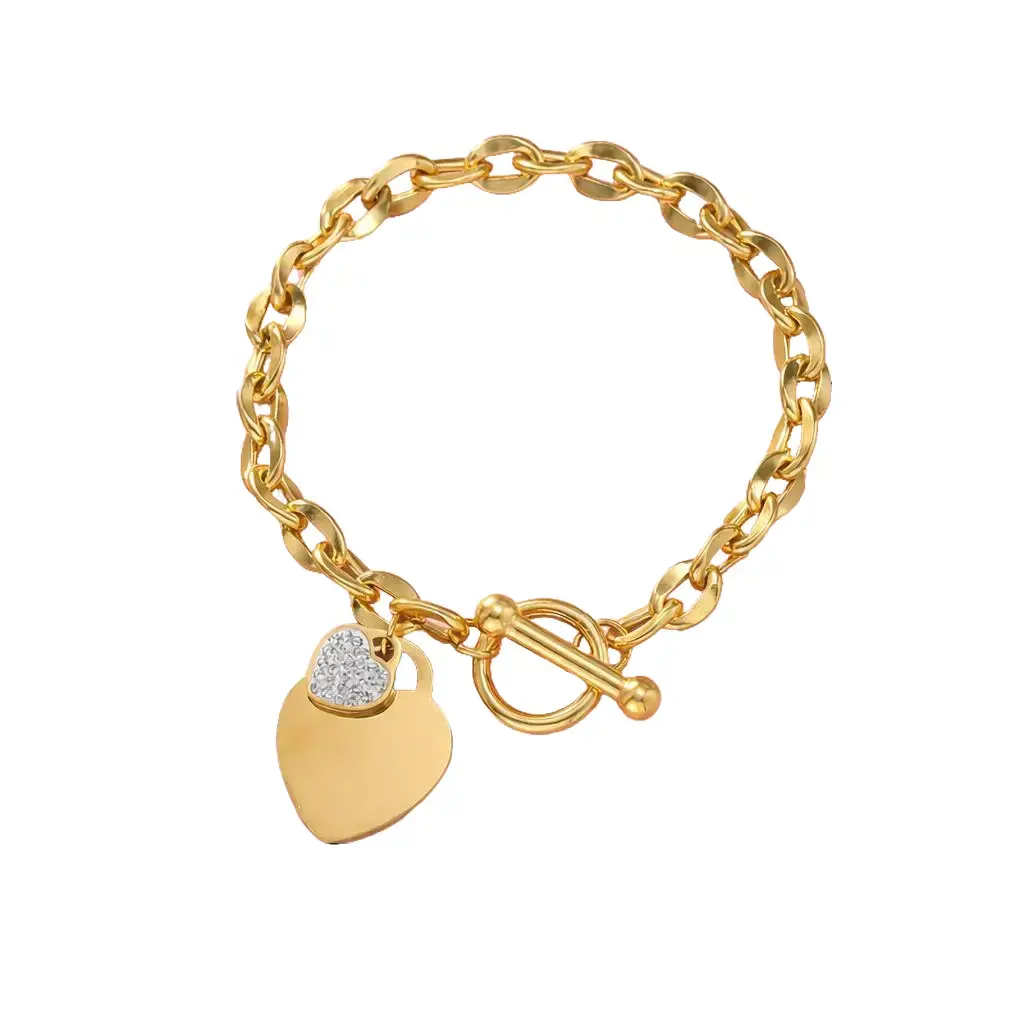 HeartLock Luxe Bracelet – Waterproof Stainless Steel Heart Bracelet