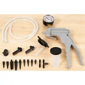 Professional Handheld Vacuum Pump Kit for Automotive Brake Bleeding, Reusable One-Person Brake Tester with Adapters, Leak Detection Tool for Hydraulic Systems, No Glue Required, Durable Maintenance Equipment