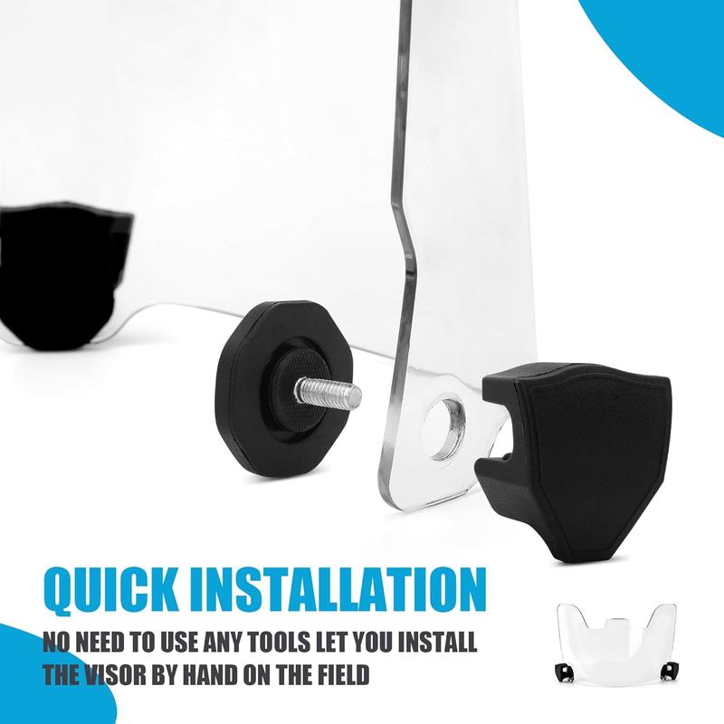 Clear football helmet visor shield antiscratch shatterproof lens for youthadult football lacrosse helmets universal fit protective face shield with quickrelease clips