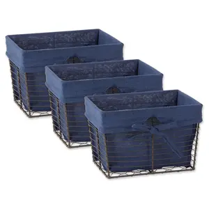 Design Imports S/3 Vintage Chicken Wire Basketsw/Liners