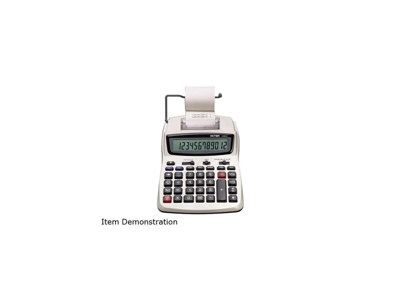 Victor 1208-2 Two-Color Compact Printing Calculator, 12-Digit LCD, Black/Red Victor 1208-2 Two-Color Compact Printing Calculator, 12-Digit LCD, Black/Red