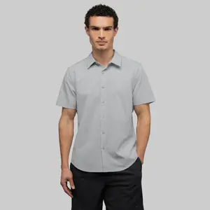 Cuts | Crossover Button Up | Men's Breathable Summer Shirt, Classy Short Sleeve Button Down for Travel & Everyday