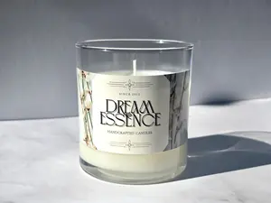 Dream Essence Signature Scented Candle - Soy Blend Wax Handcrafted Long Lasting Home 45-60hrs Burntime Clean Calming Aroma Since 2022