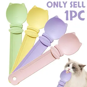 1pc Cat Treat Squeeze Spoon, Multifunctional Wet Food, Lickable Snack and Paste Tube Feeder, with Extra-Long Handle Design for Easy Feeding and Storage, Cat Accessory