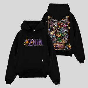 Zelda - Majora's Mask V1 Cotton Hoodie Sweater T-Shirt, Premium Oversized Graphic Tee, Retro Gaming Streetwear, Unisex Fan Apparel, Dark Fantasy Gamer Gift